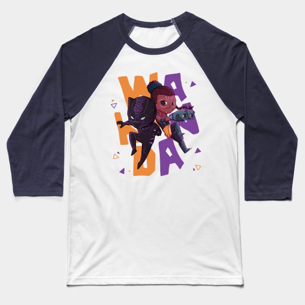 Tchalla and Shuri Baseball T-Shirt by Susto